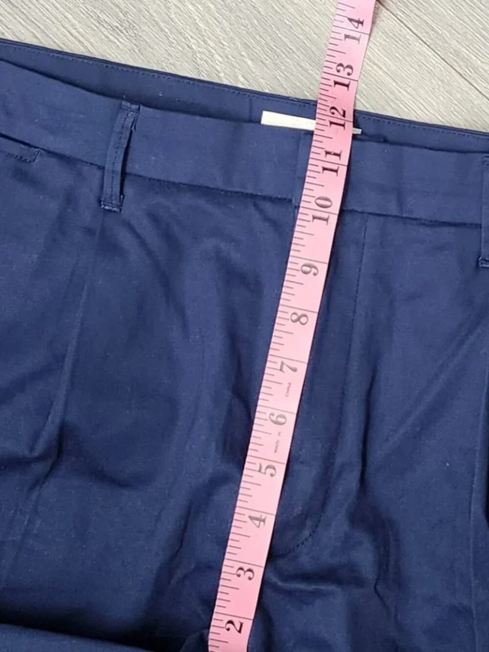 Goodfellow & Co Men’s Size 38 Navy Blue Pleated Cotton Stretch Chino Shorts